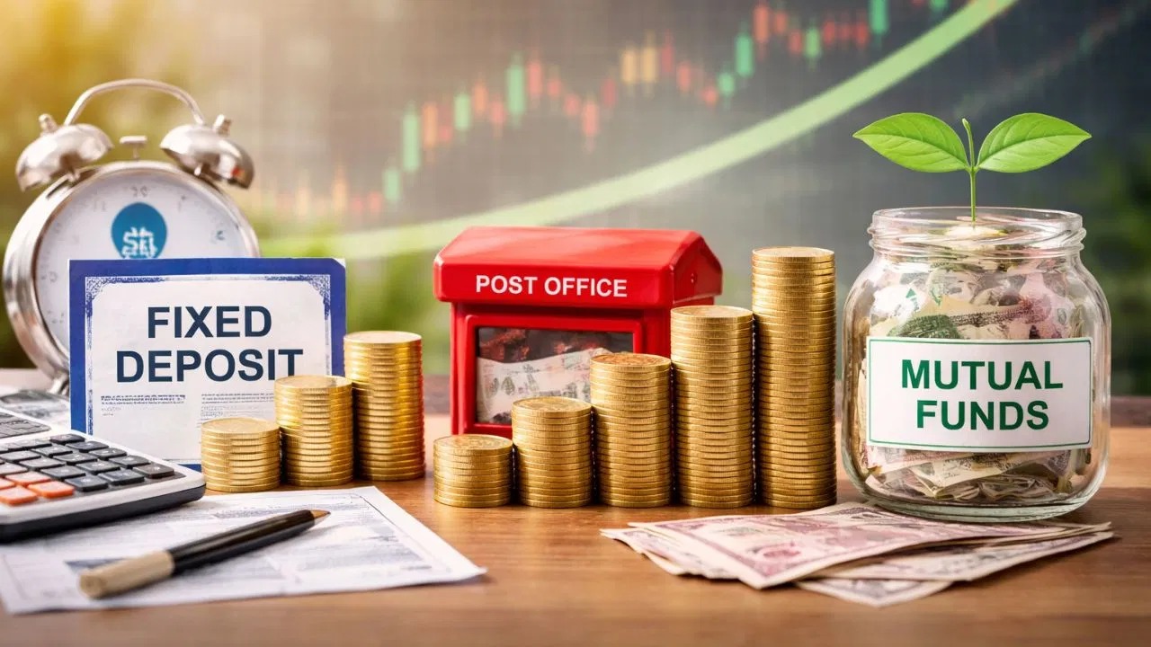 FD, पोस्ट ऑफिस या म्यूचुअल फंड… ₹1 लाख का निवेश 10 साल में सबसे ज़्यादा रिटर्न कहाँ देगा?