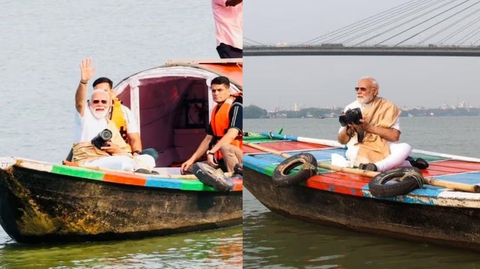PM मोदी हुगली नदी में नौका विहार करते हुए: बंगाल चुनावों के बीच साझा कीं खूबसूरत तस्वीरें