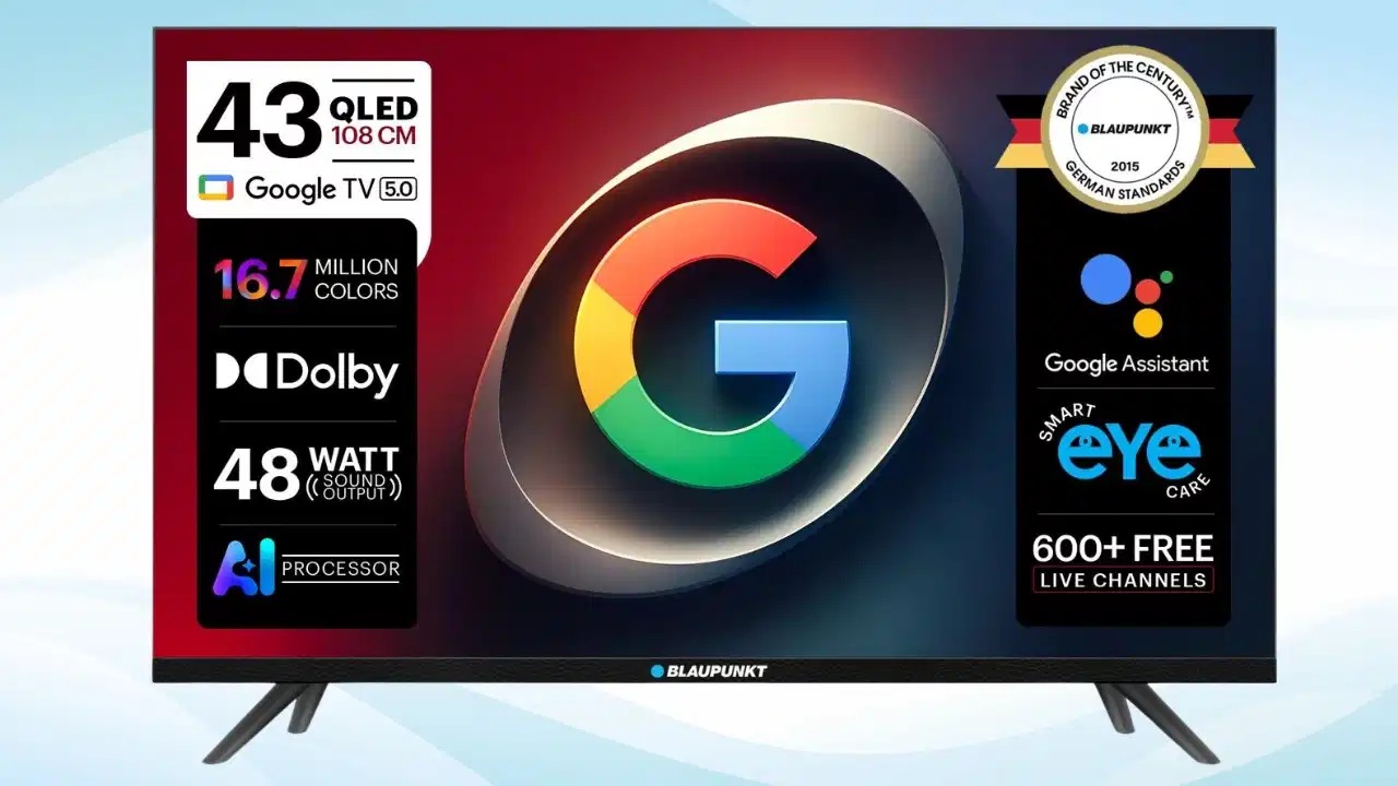32-इंच का स्मार्ट TV सिर्फ़ ₹11,499 में लॉन्च; इसमें 48W साउंड और Google TV 5.0 जैसे फ़ीचर्स