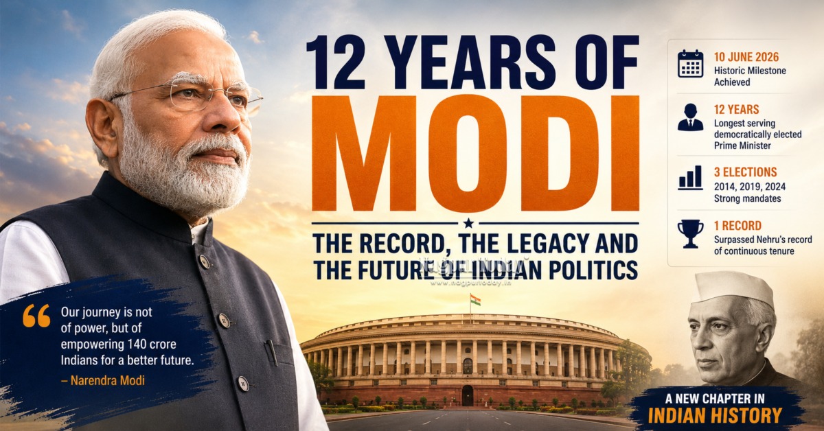 पीएम मोदी का कार्यकाल (2014–2026): पीएम नरेंद्र मोदी ने नेहरू का रिकॉर्ड तोड़कर इतिहास रचा